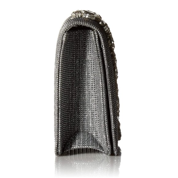 Adrianna Papell Sandi Pewter Small Flap Clutch - Picture 3 of 7
